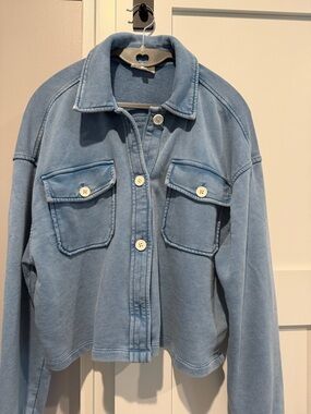 Lou and Grey by LOFT Blue Women's Button-Front Jacket